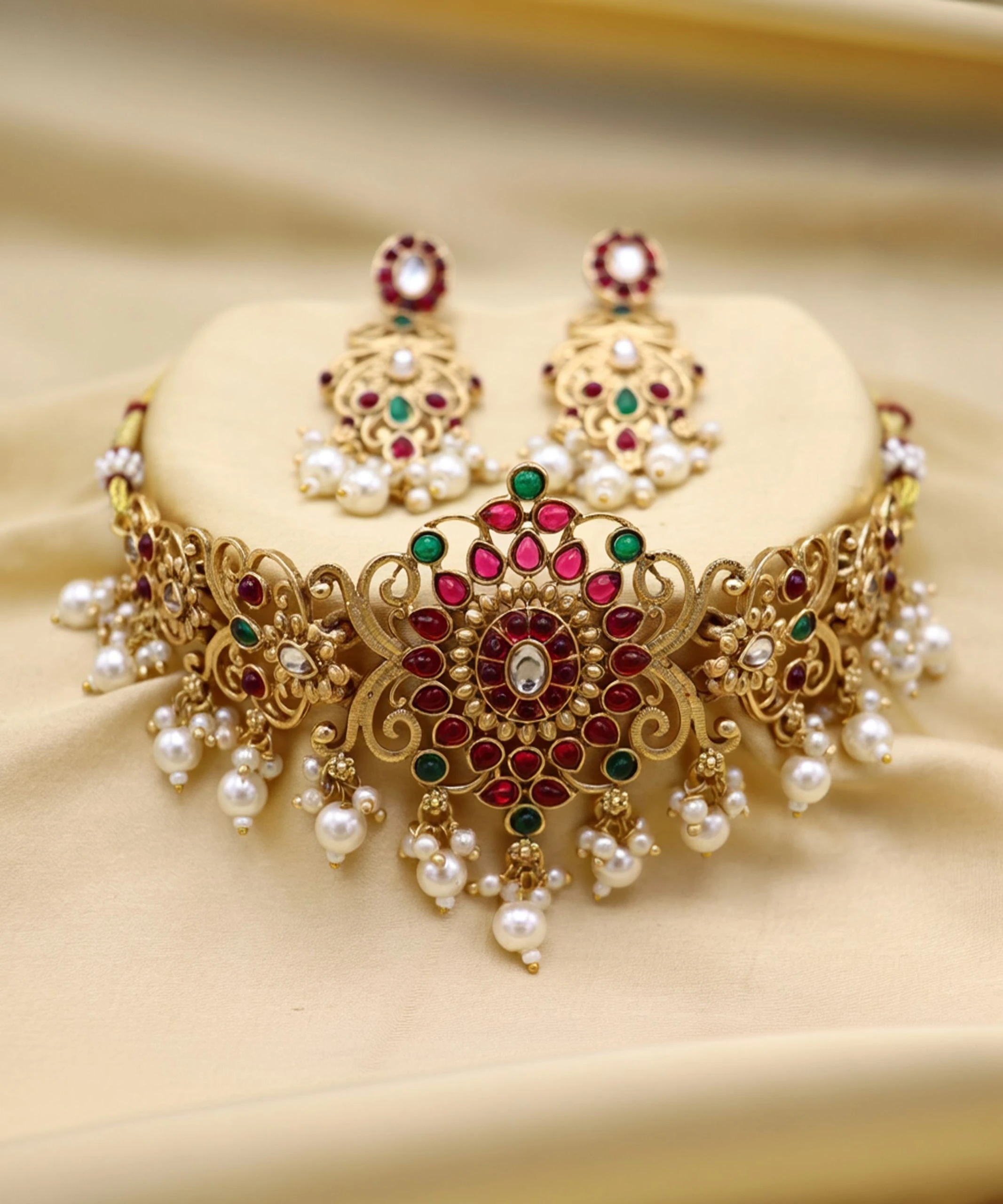 Divastri Alloy Gold-plated Multicolor Jewel Set (Pack of 1)