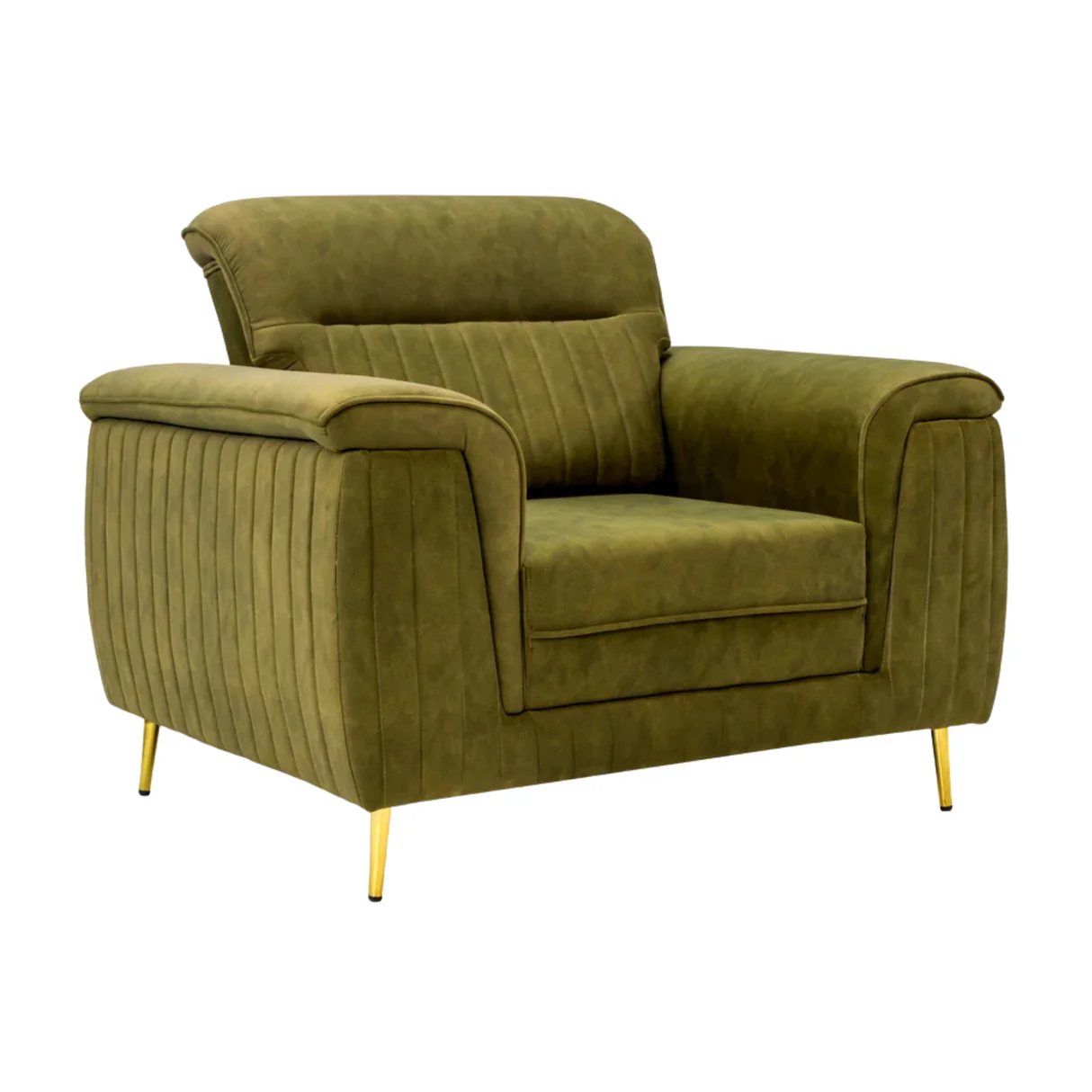 Amster Pro Comfort Fabric Sofa 1-Seater - Green image 3
