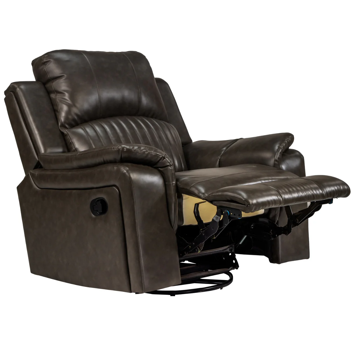 Edinburgh Elite Rexine Recliner 1-Seater - Dark Grey image 2