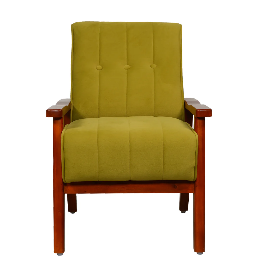 Clifton Wooden Sofa Set (3+1+1-Seater) - Teak Finish image 2