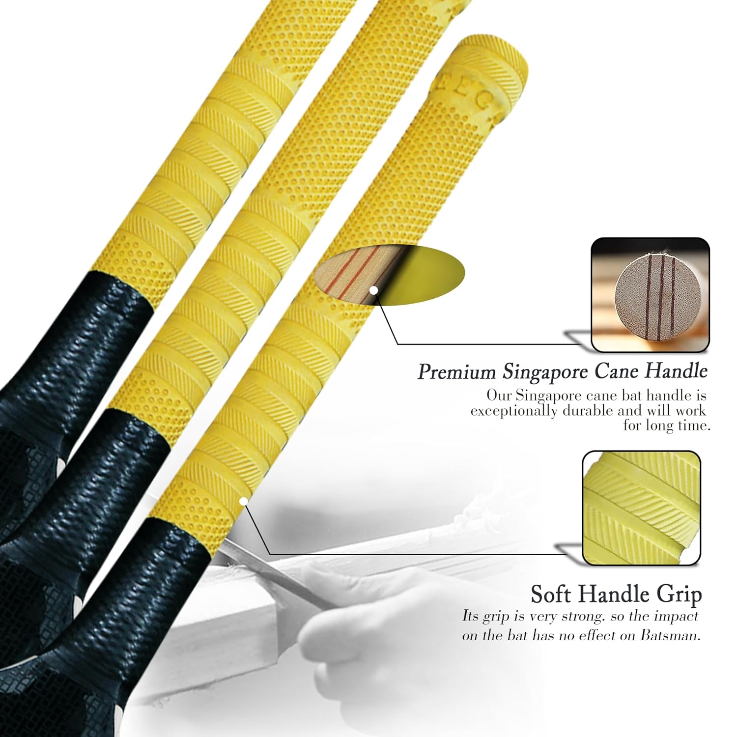 Heega Bigbully Kashmir Willow Mongoose Cricket Bat (Pre-Knocked) | Short Blade Longer Handle Full Size Adult image 2