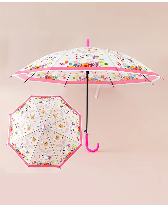 Babyhug Bunny Printed Umbrella - Multicolor image 2